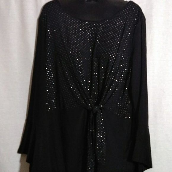 INC International Concepts Tops - INC sparkle bell sleeve tunic top
